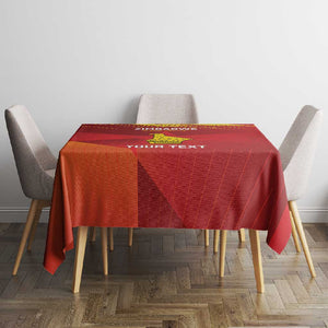 Custom Zimbabwe Cricket Tablecloth Go Lady Chevrons Grunge Style