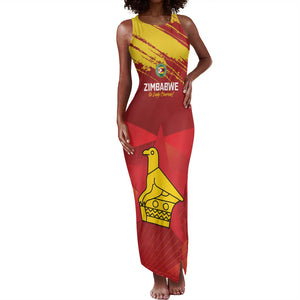 Custom Zimbabwe Cricket Tank Maxi Dress Go Lady Chevrons Grunge Style