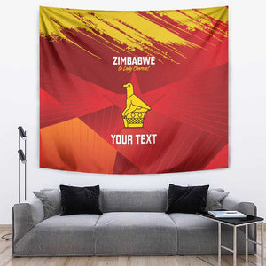 Custom Zimbabwe Cricket Tapestry Go Lady Chevrons Grunge Style