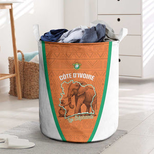 Ivory Coast Football Laundry Basket 2026 Cote d'Ivoire Les Elephants Orange Version - African Pride