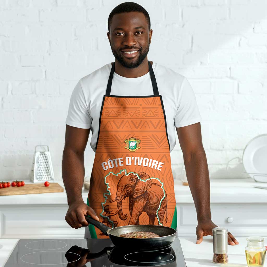 Ivory Coast Football Apron 2026 Cote d'Ivoire Les Elephants Orange Version - African Pride