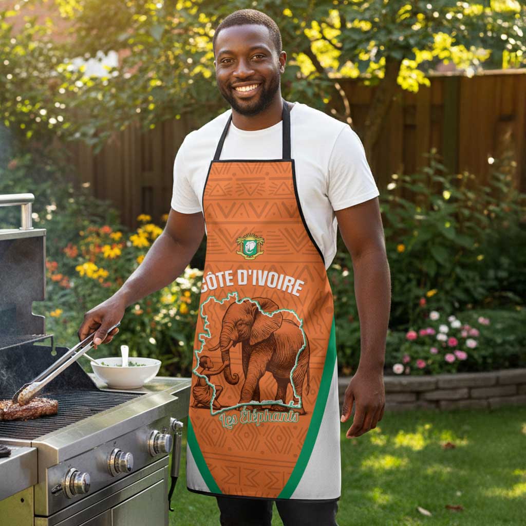 Ivory Coast Football Apron 2026 Cote d'Ivoire Les Elephants Orange Version - African Pride