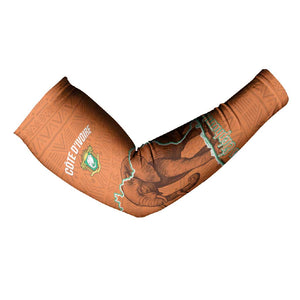Custom Ivory Coast Football Arm Sleeves 2026 Cote d'Ivoire Les Elephants Orange Version - African Pride