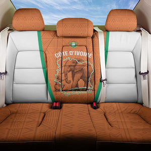 Ivory Coast Football Back Car Seat Cover 2026 Cote d'Ivoire Les Elephants Orange Version - African Pride