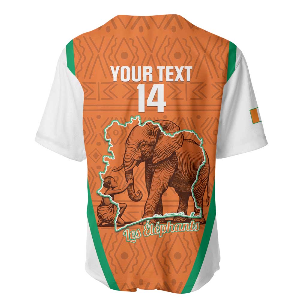 Custom Ivory Coast Football Baseball Jersey 2026 Cote d'Ivoire Les Elephants Orange Version LT14