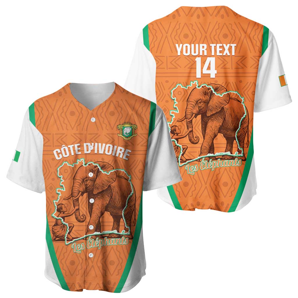 Custom Ivory Coast Football Baseball Jersey 2026 Cote d'Ivoire Les Elephants Orange Version LT14