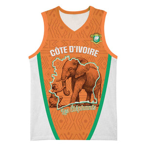 Custom Ivory Coast Football Basketball Jersey 2026 Cote d'Ivoire Les Elephants Orange Version - African Pride