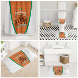 Ivory Coast Football Bathroom Set 2026 Cote d'Ivoire Les Elephants Orange Version - African Pride
