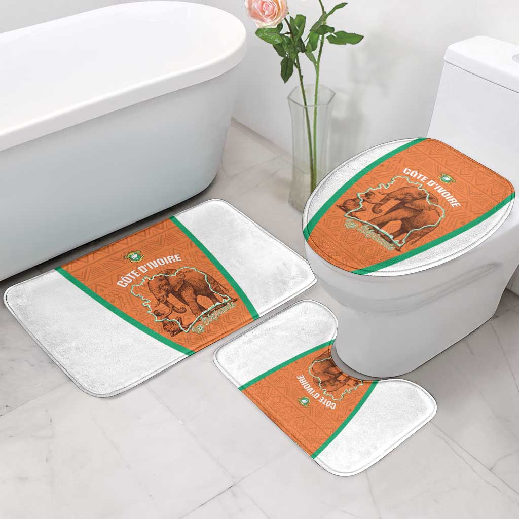 Ivory Coast Football Bathroom Set 2026 Cote d'Ivoire Les Elephants Orange Version - African Pride
