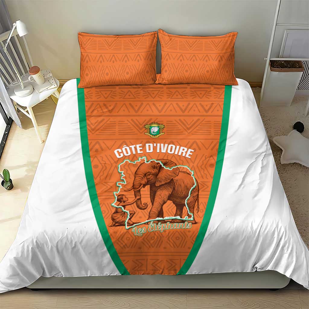 Ivory Coast Football Bedding Set 2026 Cote d'Ivoire Les Elephants Orange Version - African Pride
