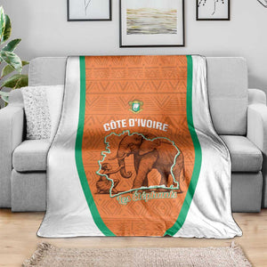 Ivory Coast Football Blanket 2026 Cote d'Ivoire Les Elephants Orange Version - African Pride