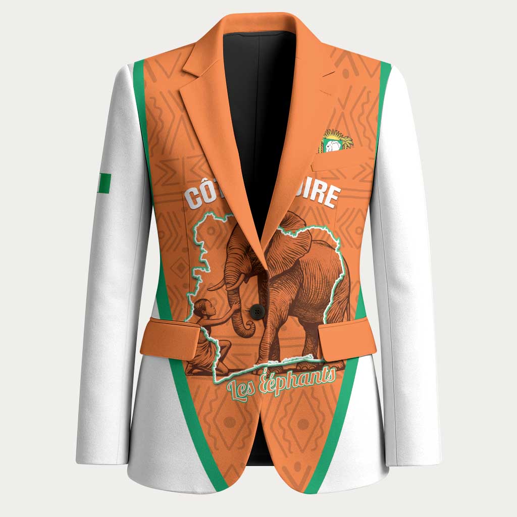Custom Ivory Coast Football Blazer 2026 Cote d'Ivoire Les Elephants Orange Version - African Pride