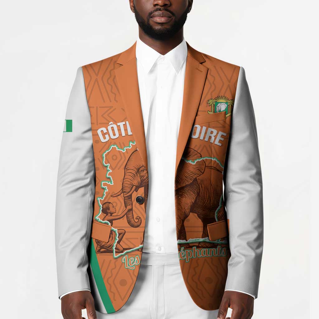 Custom Ivory Coast Football Blazer 2026 Cote d'Ivoire Les Elephants Orange Version - African Pride