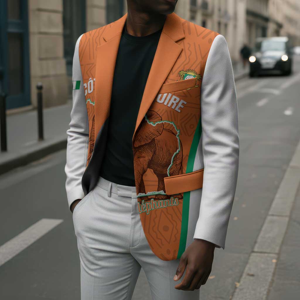 Custom Ivory Coast Football Blazer 2026 Cote d'Ivoire Les Elephants Orange Version - African Pride