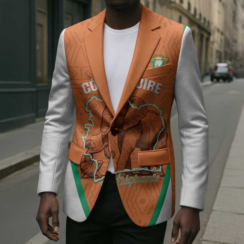 Custom Ivory Coast Football Blazer 2026 Cote d'Ivoire Les Elephants Orange Version - African Pride