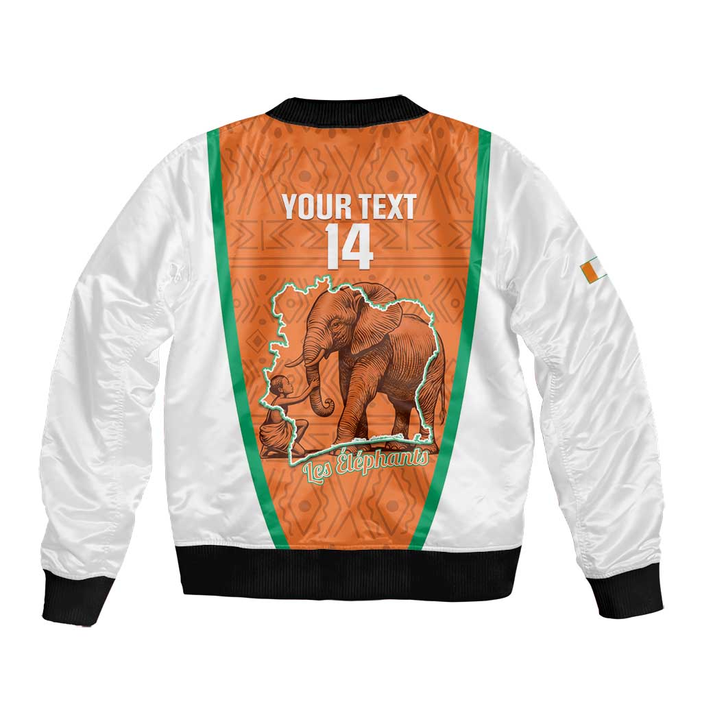 Custom Ivory Coast Football Bomber Jacket 2026 Cote d'Ivoire Les Elephants Orange Version - African Pride