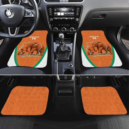 Custom Ivory Coast Football Car Mats 2026 Cote d'Ivoire Les Elephants Orange Version - African Pride