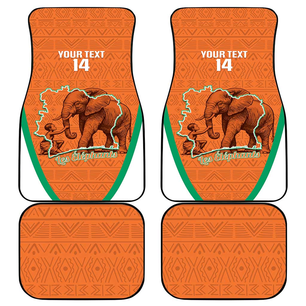 Custom Ivory Coast Football Car Mats 2026 Cote d'Ivoire Les Elephants Orange Version - African Pride