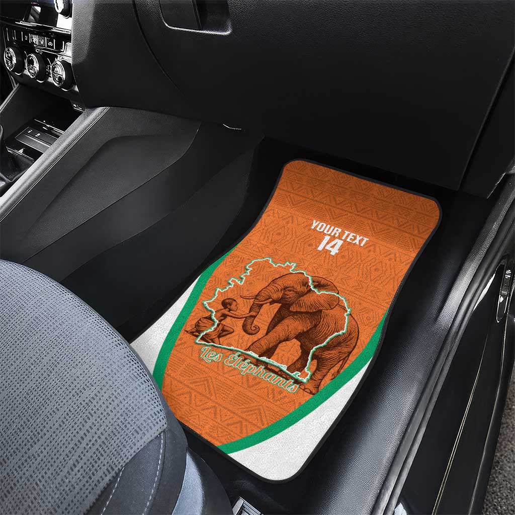Custom Ivory Coast Football Car Mats 2026 Cote d'Ivoire Les Elephants Orange Version - African Pride