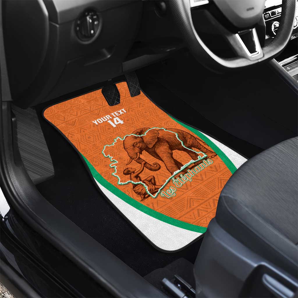Custom Ivory Coast Football Car Mats 2026 Cote d'Ivoire Les Elephants Orange Version - African Pride