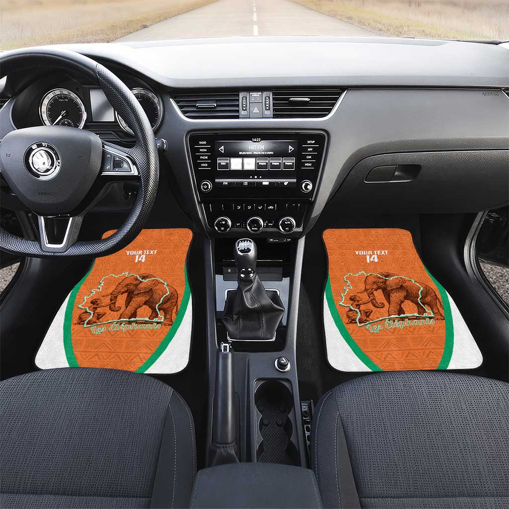 Custom Ivory Coast Football Car Mats 2026 Cote d'Ivoire Les Elephants Orange Version - African Pride
