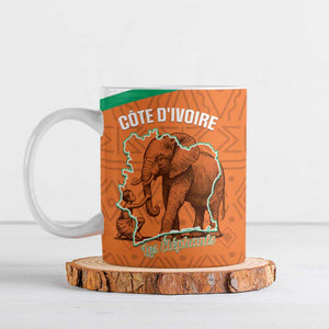 Custom Ivory Coast Football Ceramic Mug 2026 Cote d'Ivoire Les Elephants Orange Version - African Pride