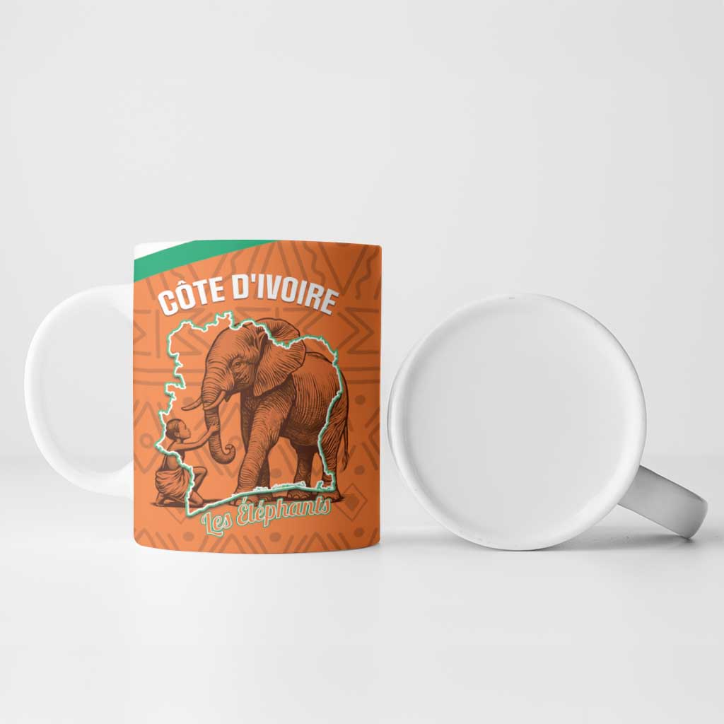 Custom Ivory Coast Football Ceramic Mug 2026 Cote d'Ivoire Les Elephants Orange Version - African Pride