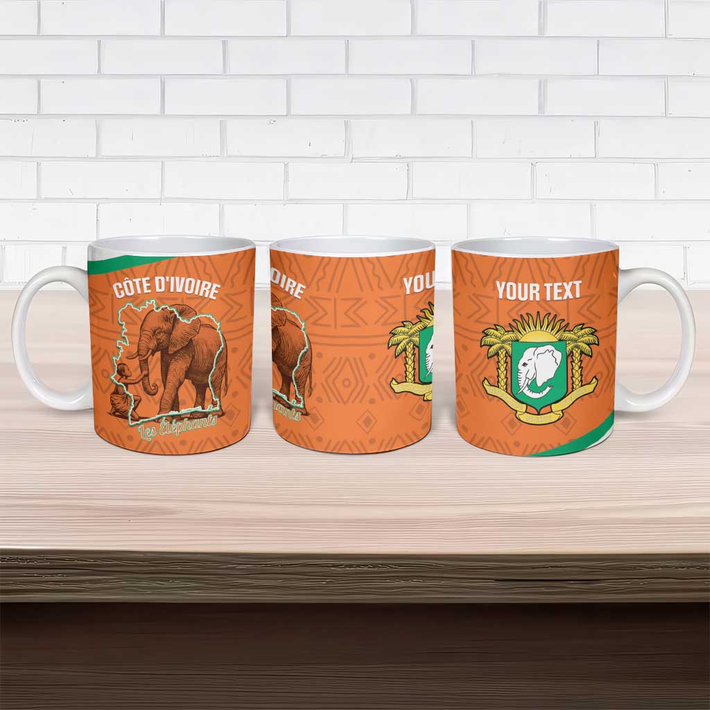 Custom Ivory Coast Football Ceramic Mug 2026 Cote d'Ivoire Les Elephants Orange Version - African Pride