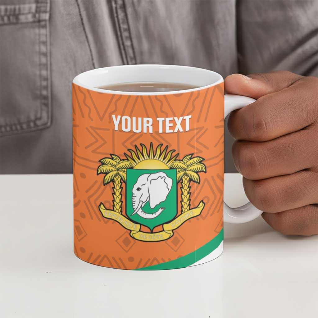 Custom Ivory Coast Football Ceramic Mug 2026 Cote d'Ivoire Les Elephants Orange Version - African Pride