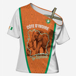 Custom Ivory Coast Football Cross Shoulder Shirt 2026 Cote d'Ivoire Les Elephants Orange Version - African Pride
