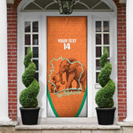 Custom Ivory Coast Football Door Cover 2026 Cote d'Ivoire Les Elephants Orange Version - African Pride