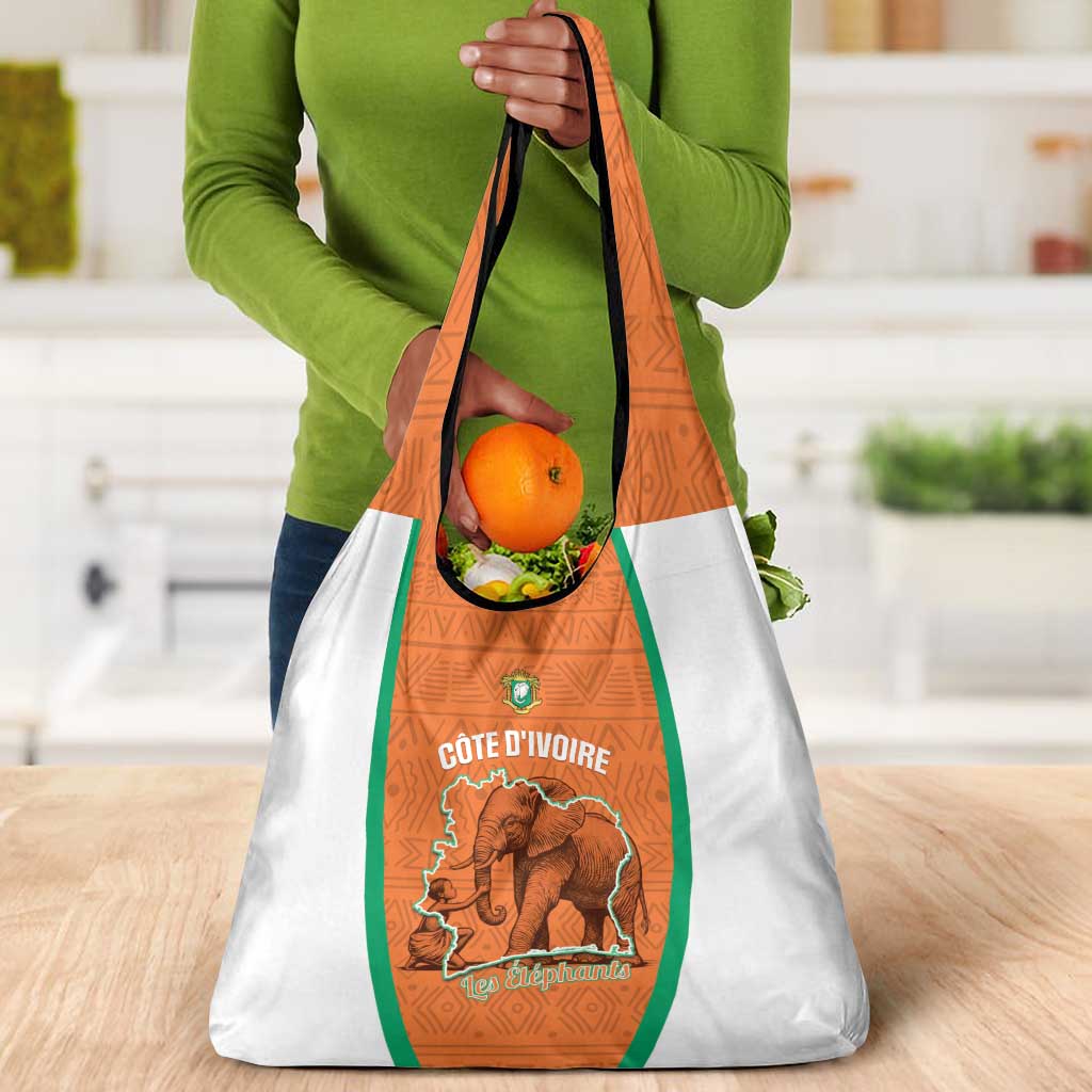 Ivory Coast Football Grocery Bag 2026 Cote d'Ivoire Les Elephants Orange Version - African Pride