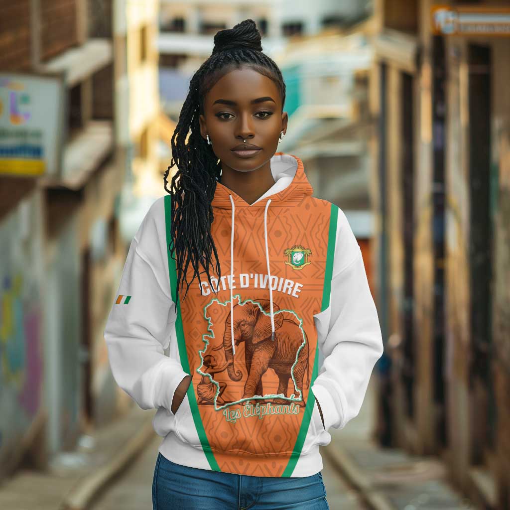 Custom Ivory Coast Football Hoodie 2026 Cote d'Ivoire Les Elephants Orange Version - African Pride