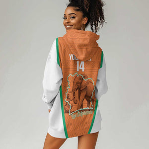 Custom Ivory Coast Football Hoodie Dress 2026 Cote d'Ivoire Les Elephants Orange Version - African Pride