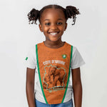 Custom Ivory Coast Football Kid T shirt 2026 Cote d'Ivoire Les Elephants Orange Version LT14