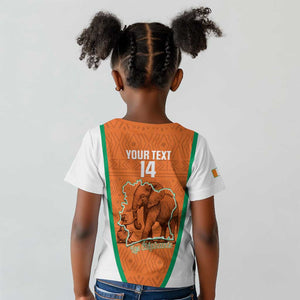 Custom Ivory Coast Football Kid T shirt 2026 Cote d'Ivoire Les Elephants Orange Version LT14