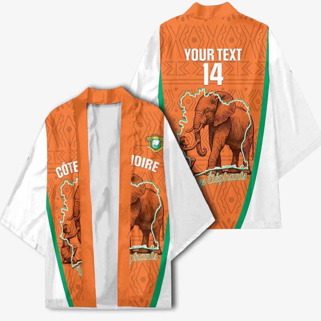 Custom Ivory Coast Football Kimono 2026 Cote d'Ivoire Les Elephants Orange Version - African Pride