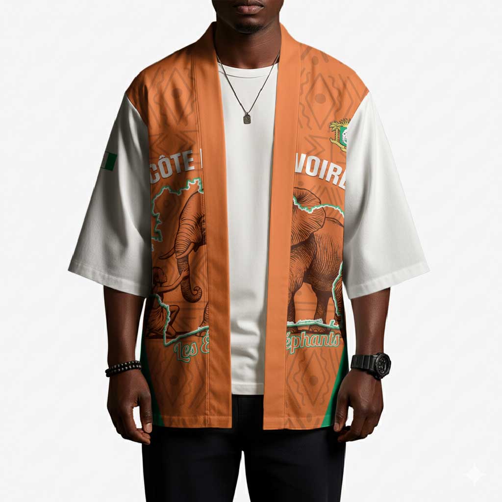 Custom Ivory Coast Football Kimono 2026 Cote d'Ivoire Les Elephants Orange Version - African Pride
