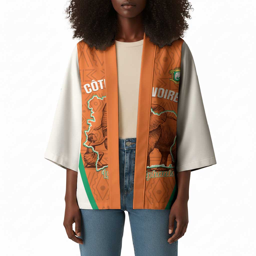 Custom Ivory Coast Football Kimono 2026 Cote d'Ivoire Les Elephants Orange Version - African Pride