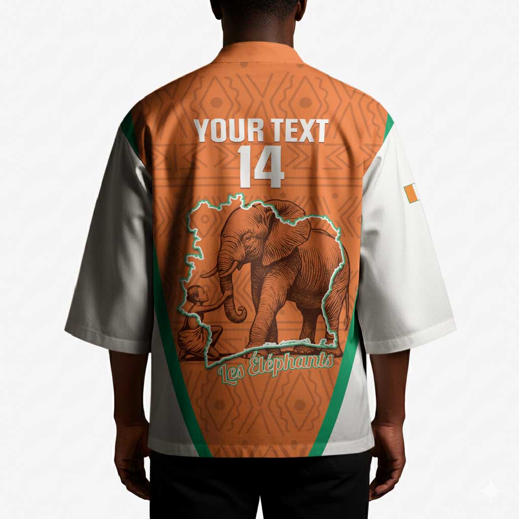 Custom Ivory Coast Football Kimono 2026 Cote d'Ivoire Les Elephants Orange Version - African Pride