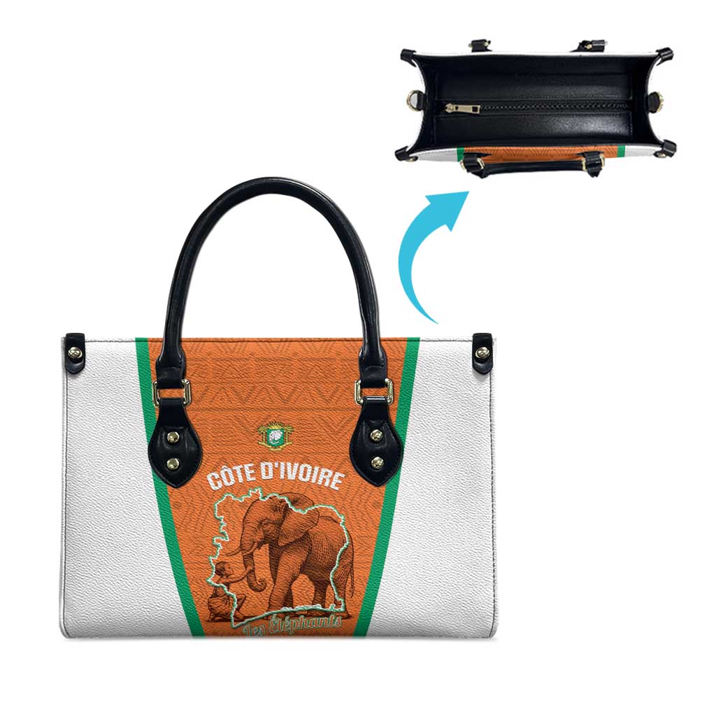 Ivory Coast Football Leather Bag 2026 Cote d'Ivoire Les Elephants Orange Version - African Pride
