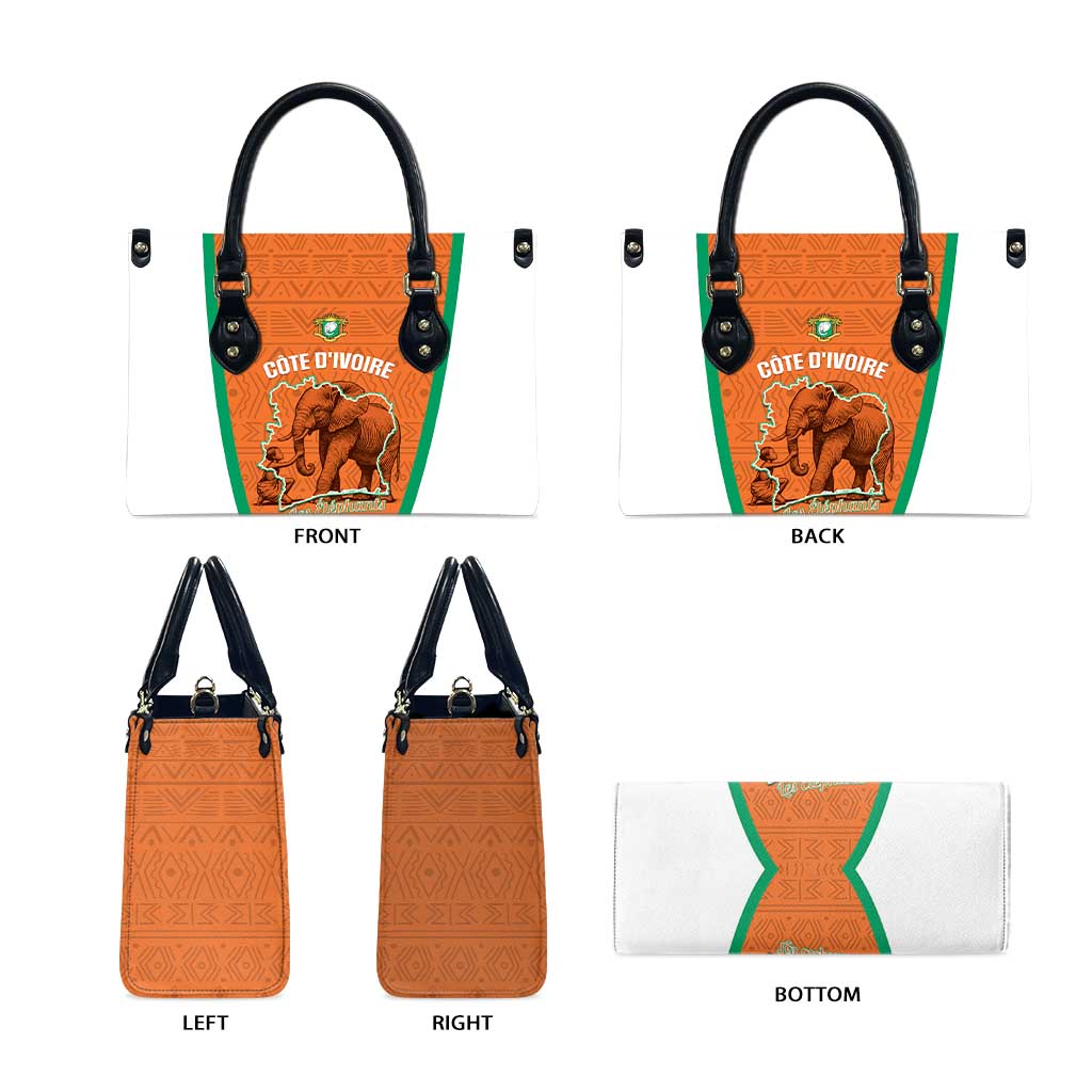 Ivory Coast Football Leather Bag 2026 Cote d'Ivoire Les Elephants Orange Version - African Pride