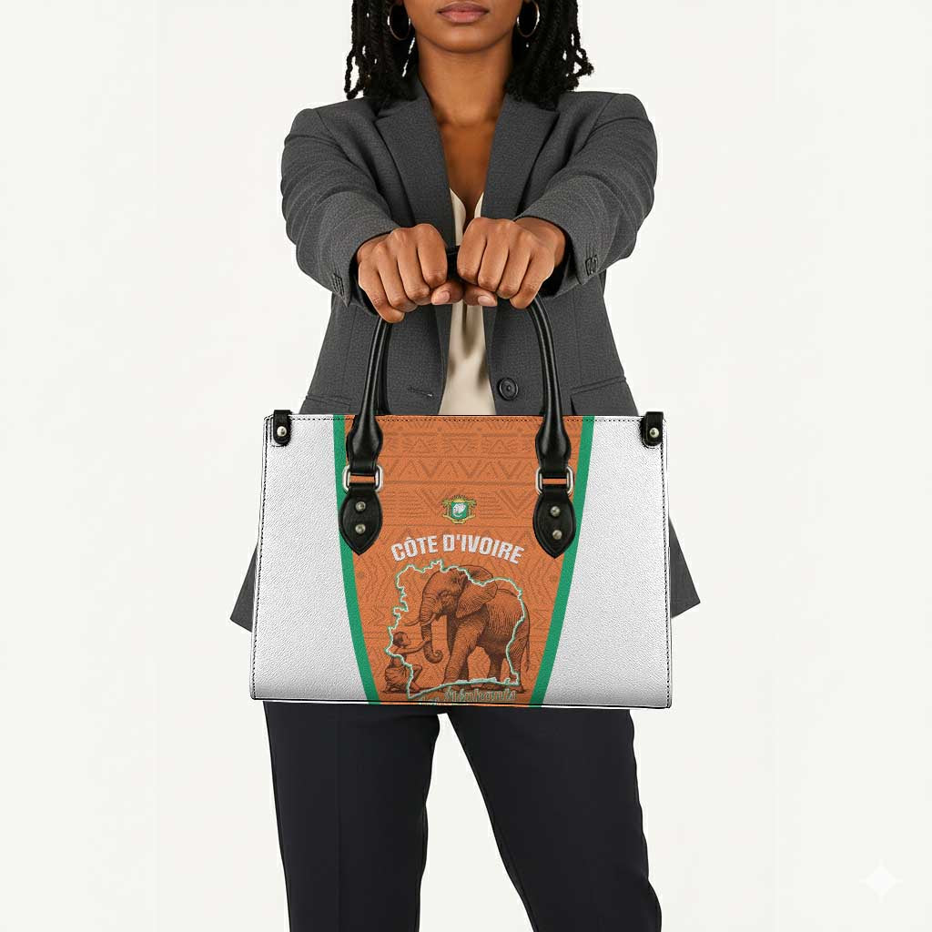 Ivory Coast Football Leather Bag 2026 Cote d'Ivoire Les Elephants Orange Version - African Pride