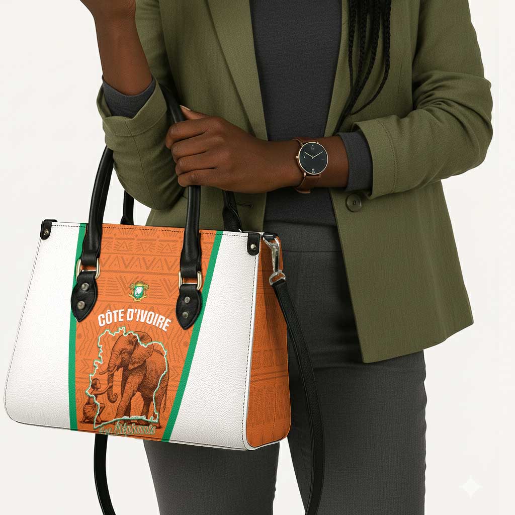 Ivory Coast Football Leather Bag 2026 Cote d'Ivoire Les Elephants Orange Version - African Pride