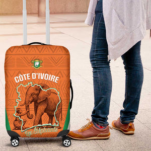 Ivory Coast Football Luggage Cover 2026 Cote d'Ivoire Les Elephants Orange Version - African Pride