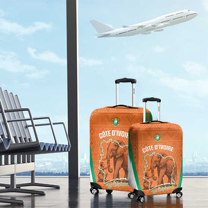 Ivory Coast Football Luggage Cover 2026 Cote d'Ivoire Les Elephants Orange Version - African Pride