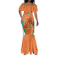 Custom Ivory Coast Football Mermaid Dress 2026 Cote d'Ivoire Les Elephants Orange Version LT14