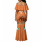 Custom Ivory Coast Football Mermaid Dress 2026 Cote d'Ivoire Les Elephants Orange Version LT14