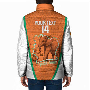 Custom Ivory Coast Football Padded Jacket 2026 Cote d'Ivoire Les Elephants Orange Version - African Pride