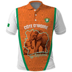 Custom Ivory Coast Football Polo Shirt 2026 Cote d'Ivoire Les Elephants Orange Version LT14